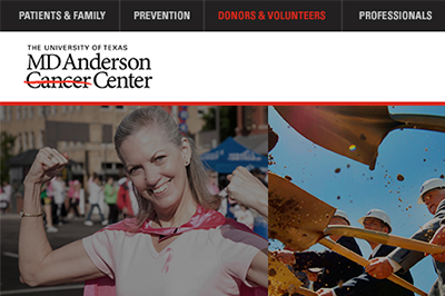 MD Anderson Donors and Volunteer's Page